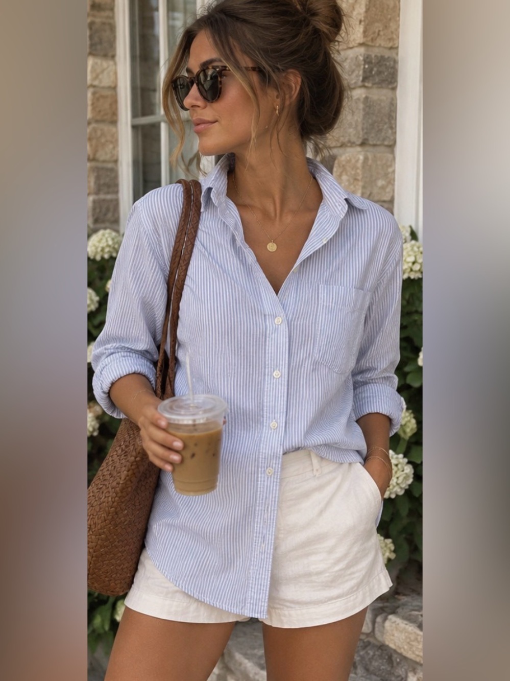 Denim&Supply Ralph Lauren Boyfriend Striped long sleeve button down shirt preppy